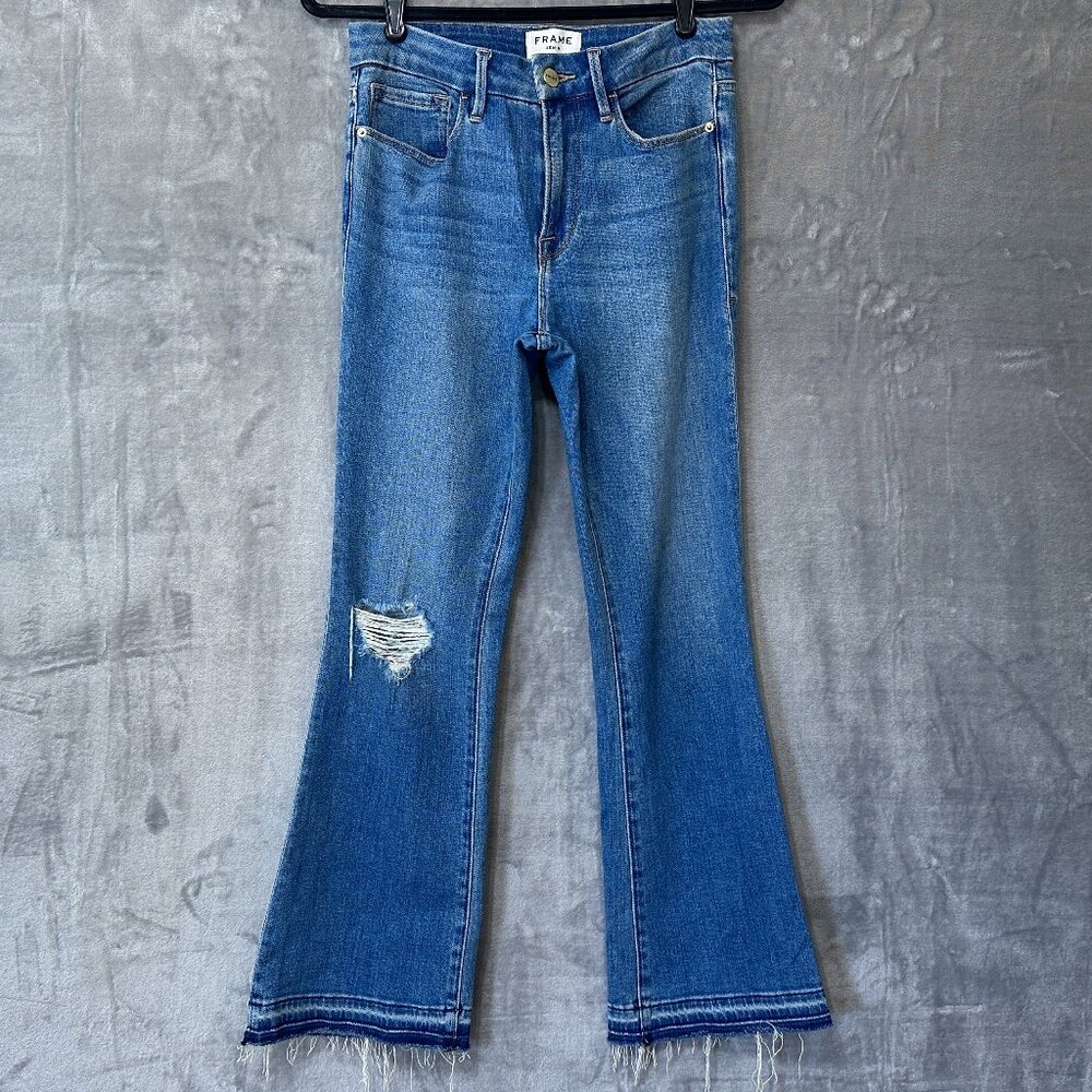 FRAME Le Crop Mini Boot Jeans Size 27 in Lake Shore